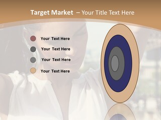 A Woman In Front Of The Eiffel Tower Powerpoint Presentation PowerPoint Template