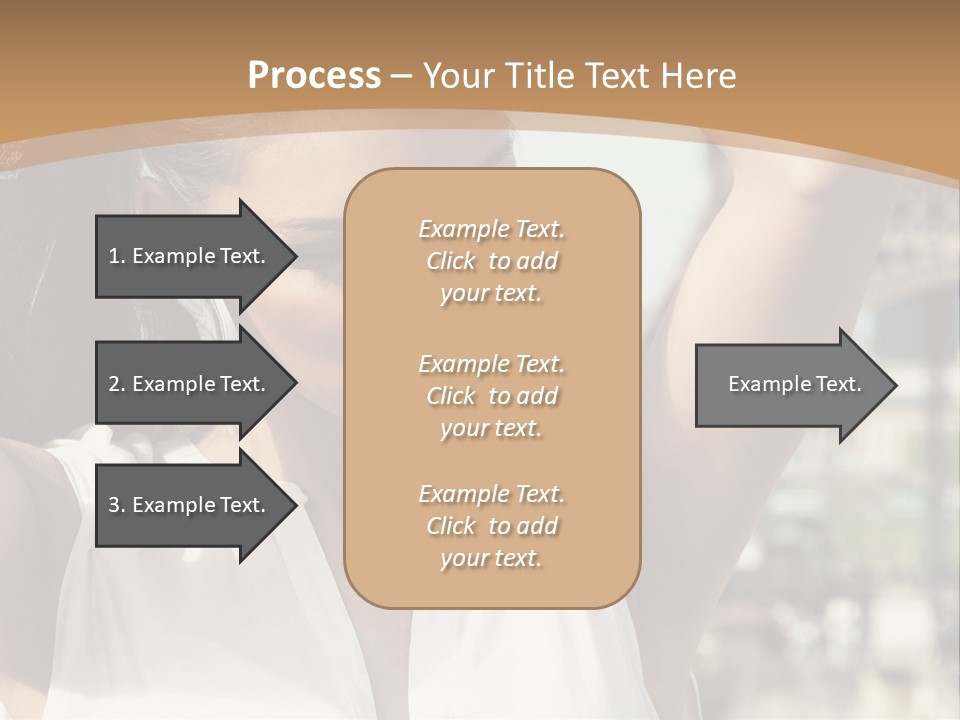 A Woman In Front Of The Eiffel Tower Powerpoint Presentation PowerPoint Template