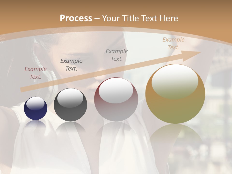 A Woman In Front Of The Eiffel Tower Powerpoint Presentation PowerPoint Template