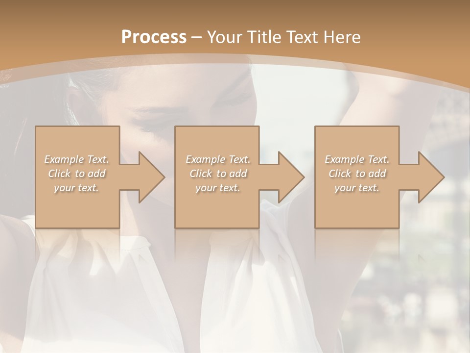 A Woman In Front Of The Eiffel Tower Powerpoint Presentation PowerPoint Template