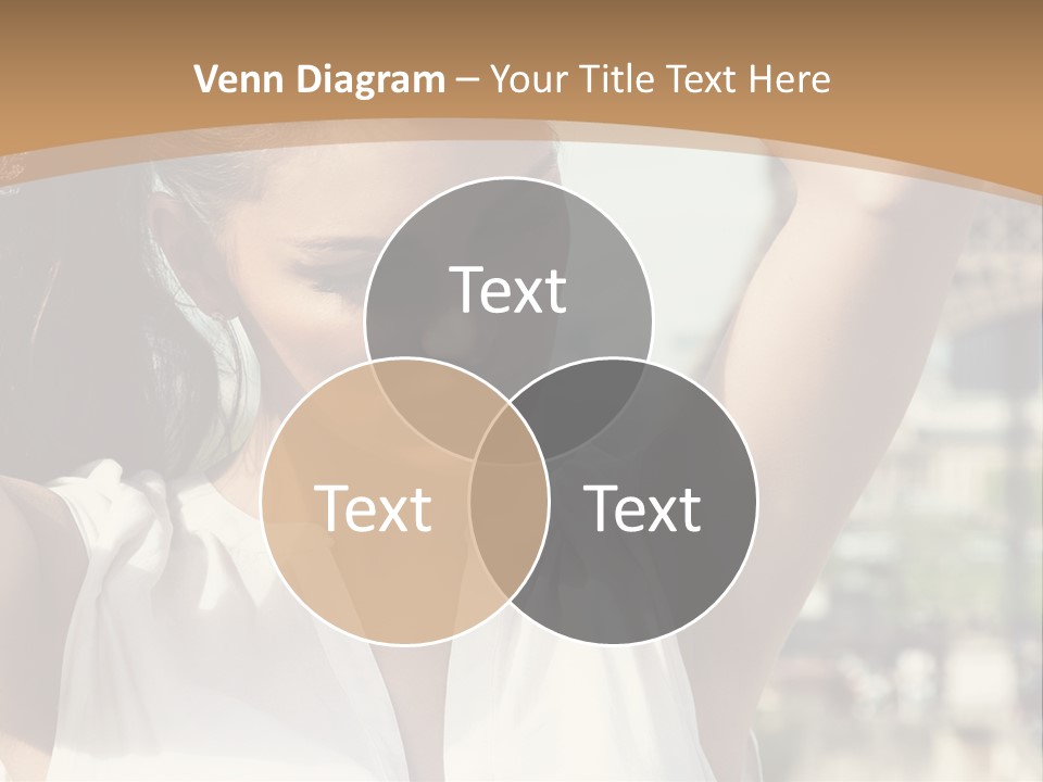 A Woman In Front Of The Eiffel Tower Powerpoint Presentation PowerPoint Template