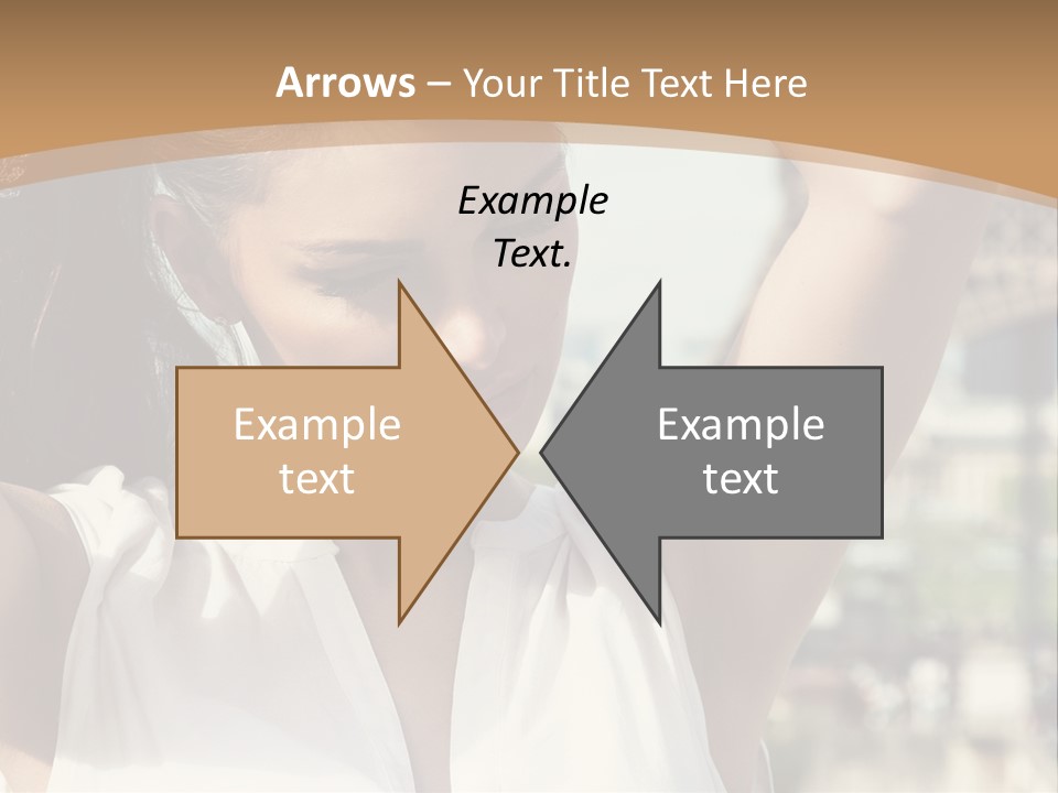 A Woman In Front Of The Eiffel Tower Powerpoint Presentation PowerPoint Template