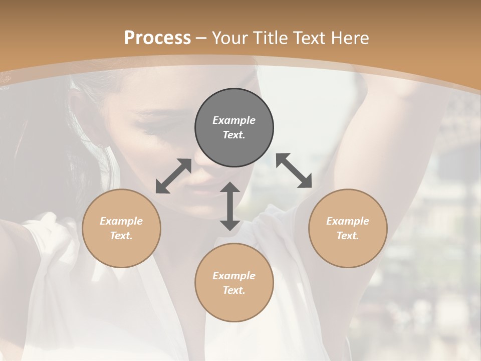 A Woman In Front Of The Eiffel Tower Powerpoint Presentation PowerPoint Template