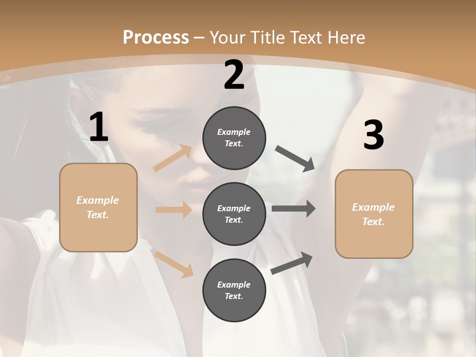 A Woman In Front Of The Eiffel Tower Powerpoint Presentation PowerPoint Template