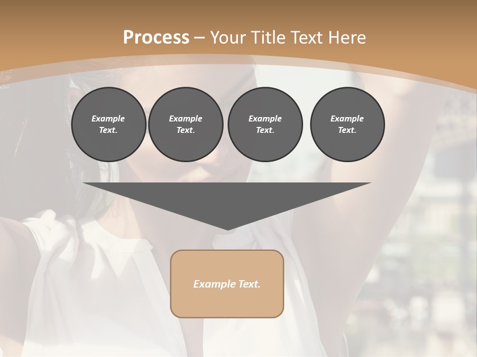 A Woman In Front Of The Eiffel Tower Powerpoint Presentation PowerPoint Template