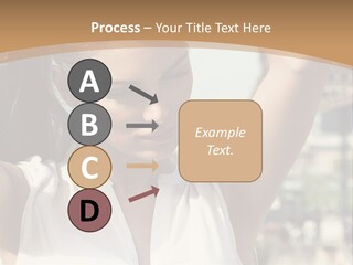 A Woman In Front Of The Eiffel Tower Powerpoint Presentation PowerPoint Template