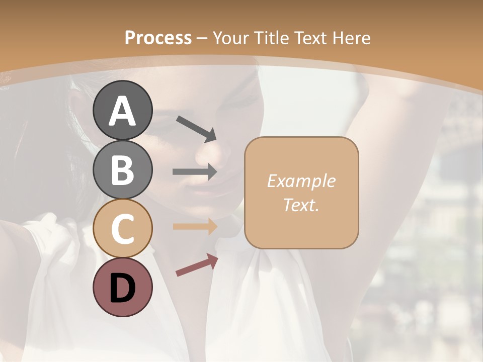 A Woman In Front Of The Eiffel Tower Powerpoint Presentation PowerPoint Template