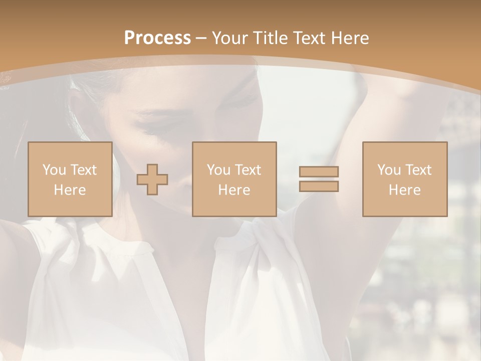 A Woman In Front Of The Eiffel Tower Powerpoint Presentation PowerPoint Template