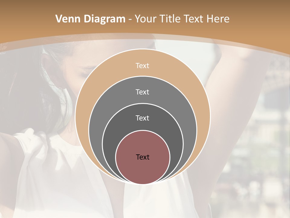 A Woman In Front Of The Eiffel Tower Powerpoint Presentation PowerPoint Template