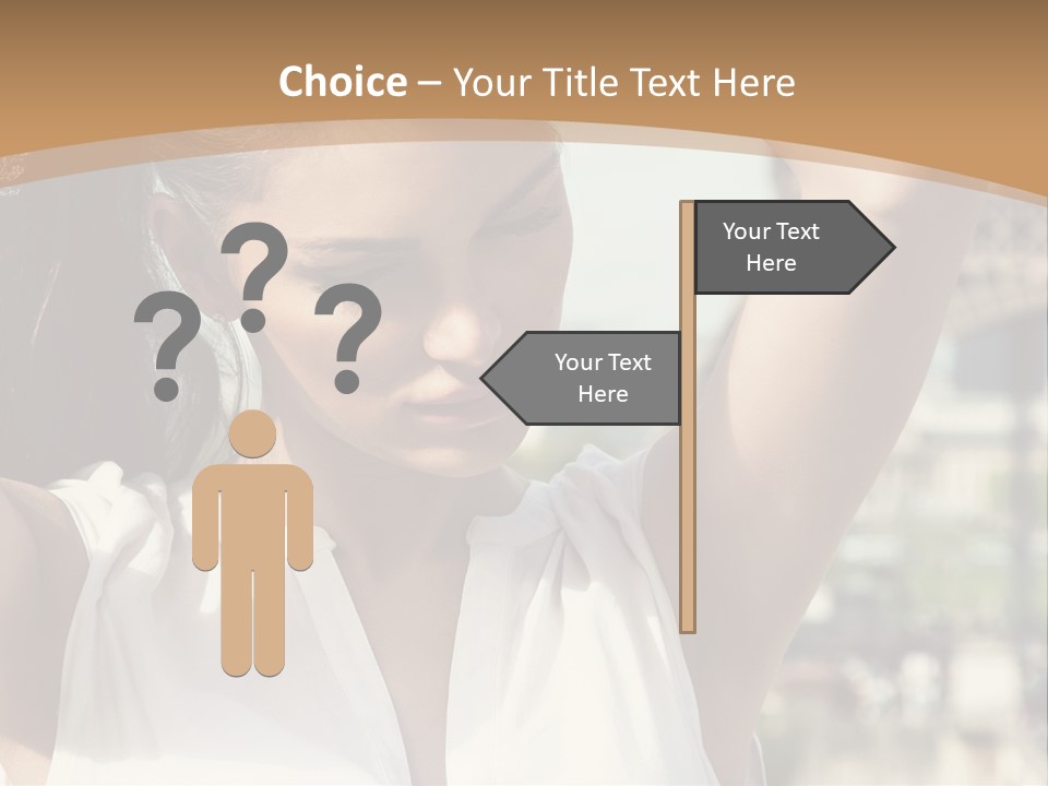 A Woman In Front Of The Eiffel Tower Powerpoint Presentation PowerPoint Template