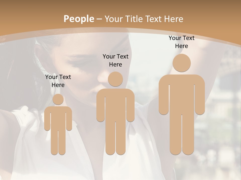 A Woman In Front Of The Eiffel Tower Powerpoint Presentation PowerPoint Template