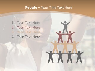 A Woman In Front Of The Eiffel Tower Powerpoint Presentation PowerPoint Template