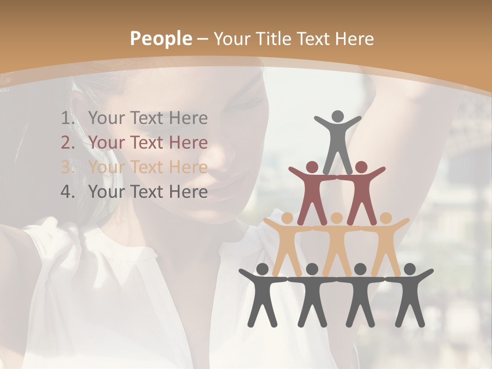 A Woman In Front Of The Eiffel Tower Powerpoint Presentation PowerPoint Template