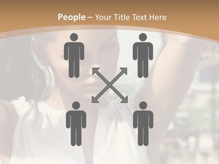 A Woman In Front Of The Eiffel Tower Powerpoint Presentation PowerPoint Template