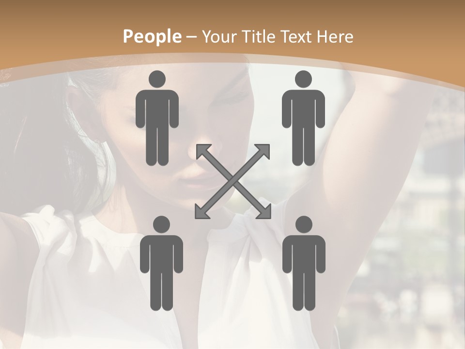 A Woman In Front Of The Eiffel Tower Powerpoint Presentation PowerPoint Template