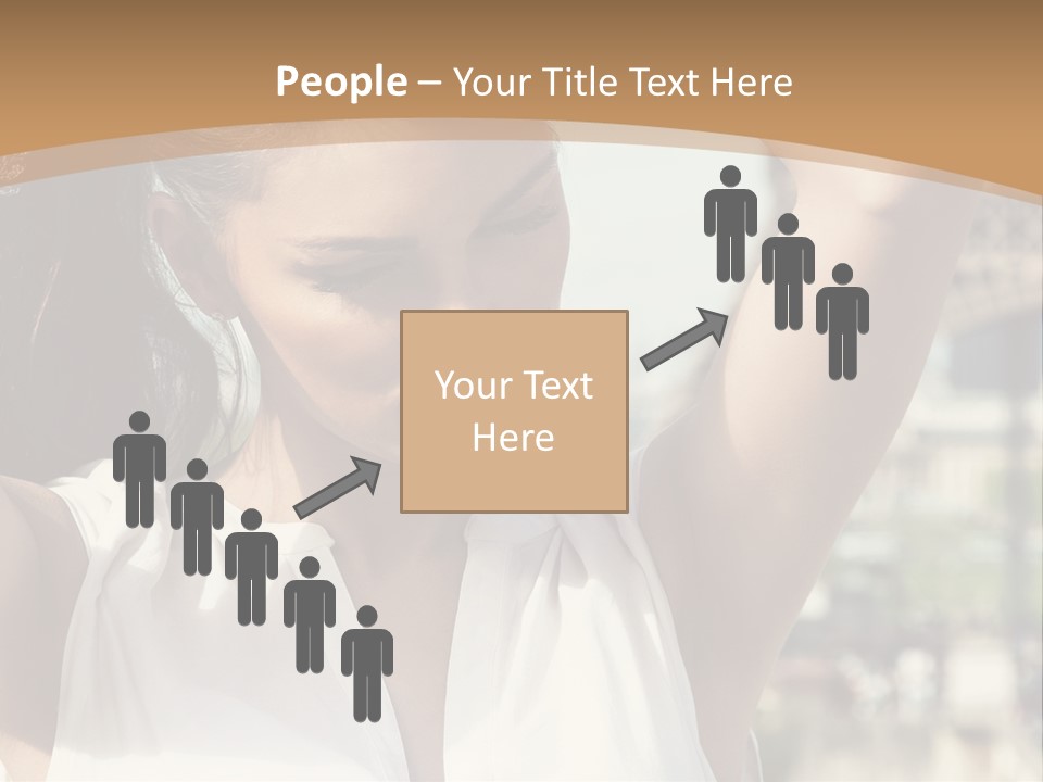 A Woman In Front Of The Eiffel Tower Powerpoint Presentation PowerPoint Template