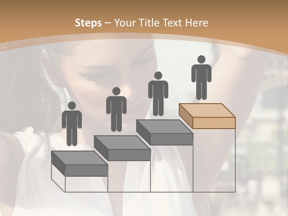 A Woman In Front Of The Eiffel Tower Powerpoint Presentation PowerPoint Template