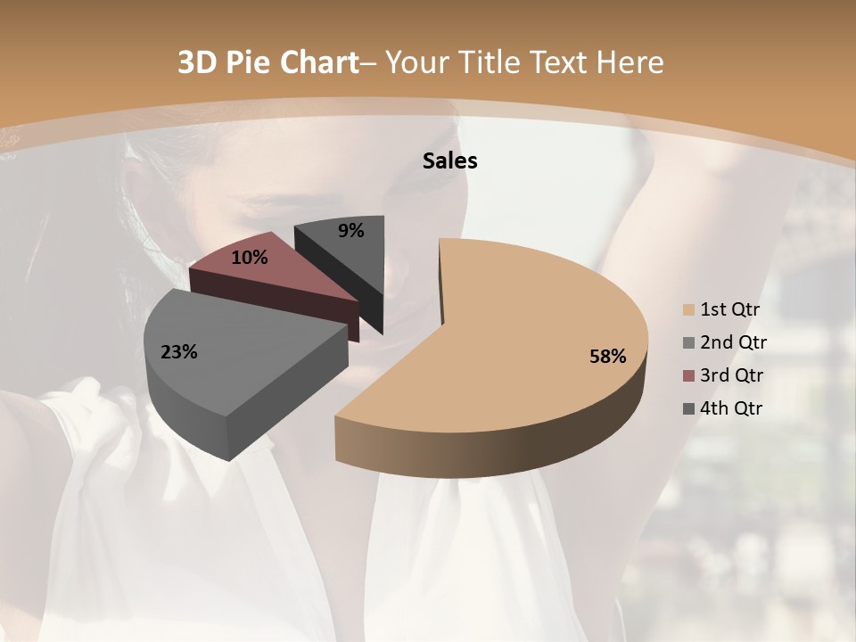 A Woman In Front Of The Eiffel Tower Powerpoint Presentation PowerPoint Template