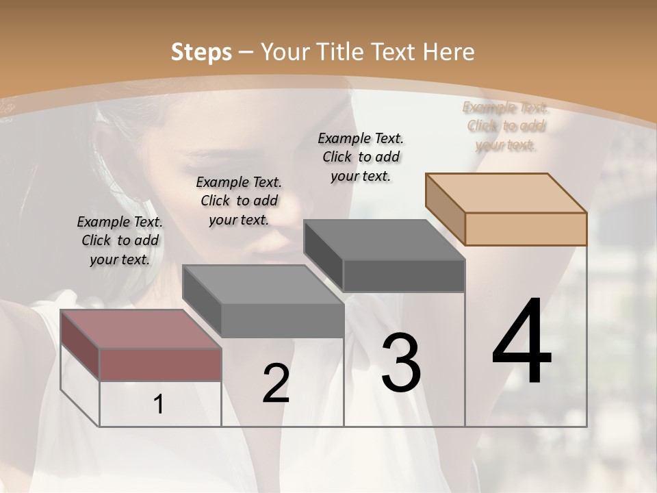 A Woman In Front Of The Eiffel Tower Powerpoint Presentation PowerPoint Template