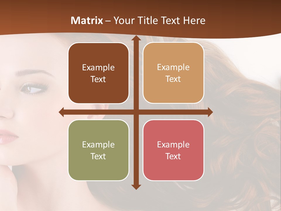 A Woman Laying Down With Her Hair In The Air PowerPoint Template