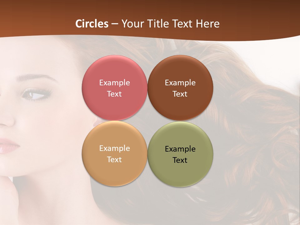 A Woman Laying Down With Her Hair In The Air PowerPoint Template