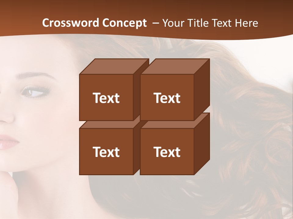 A Woman Laying Down With Her Hair In The Air PowerPoint Template