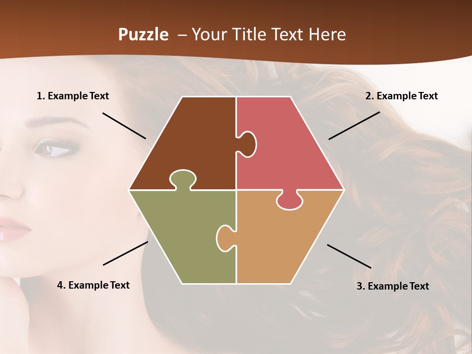 A Woman Laying Down With Her Hair In The Air PowerPoint Template