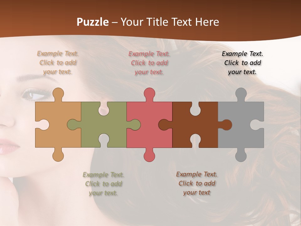 A Woman Laying Down With Her Hair In The Air PowerPoint Template