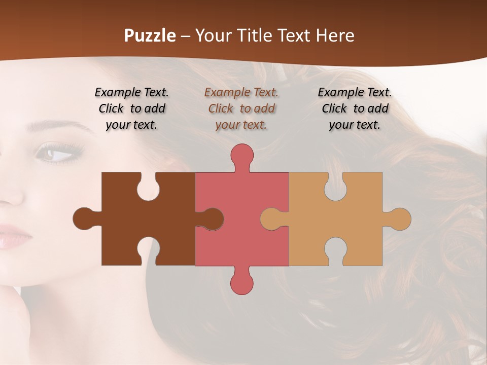 A Woman Laying Down With Her Hair In The Air PowerPoint Template