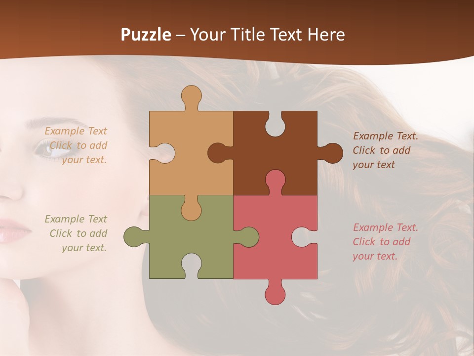 A Woman Laying Down With Her Hair In The Air PowerPoint Template