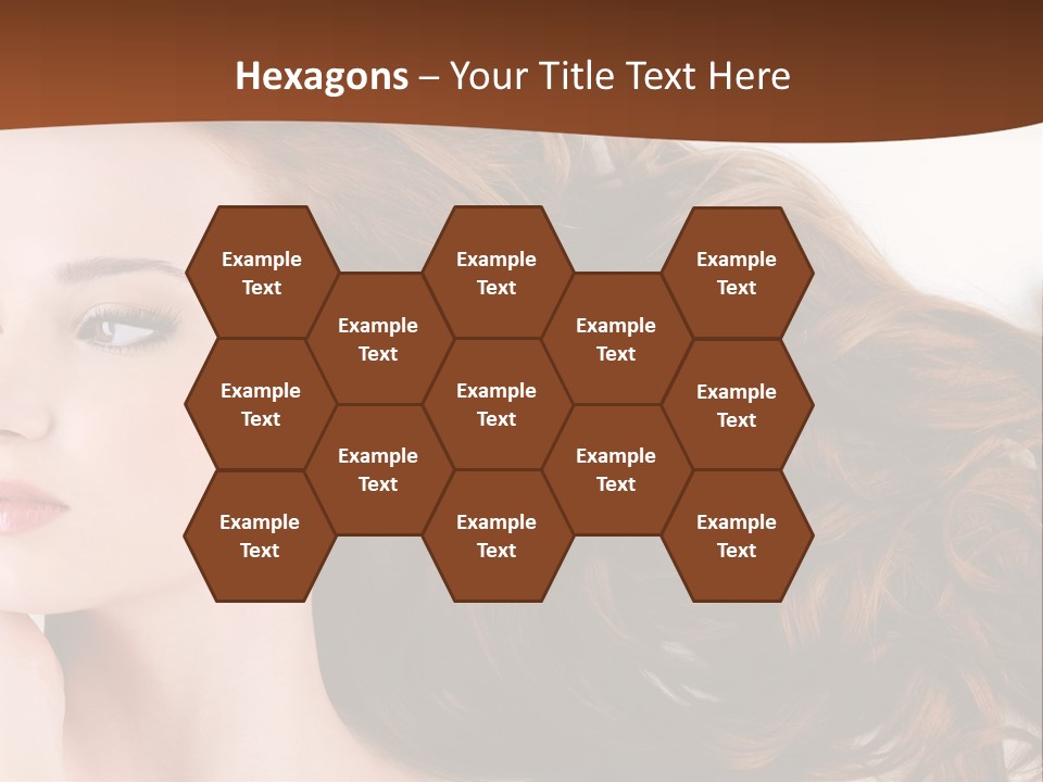 A Woman Laying Down With Her Hair In The Air PowerPoint Template