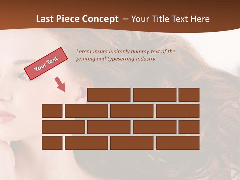 A Woman Laying Down With Her Hair In The Air PowerPoint Template