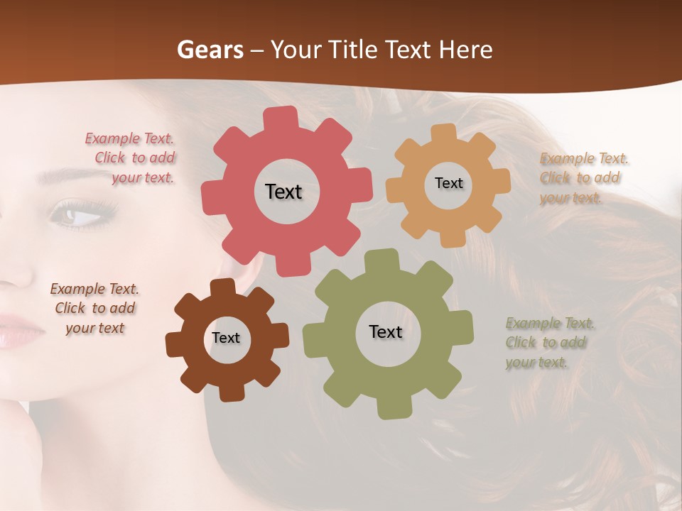 A Woman Laying Down With Her Hair In The Air PowerPoint Template