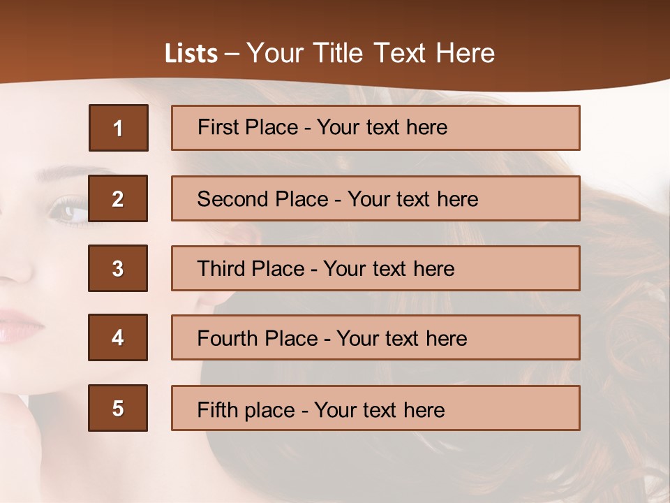 A Woman Laying Down With Her Hair In The Air PowerPoint Template