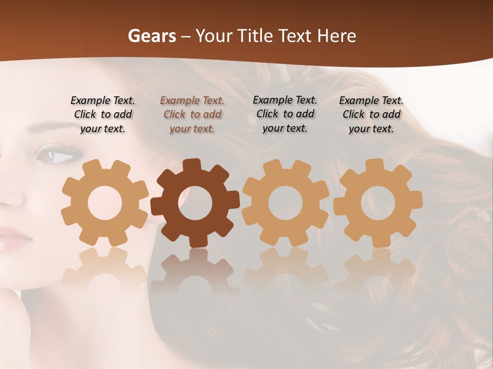 A Woman Laying Down With Her Hair In The Air PowerPoint Template