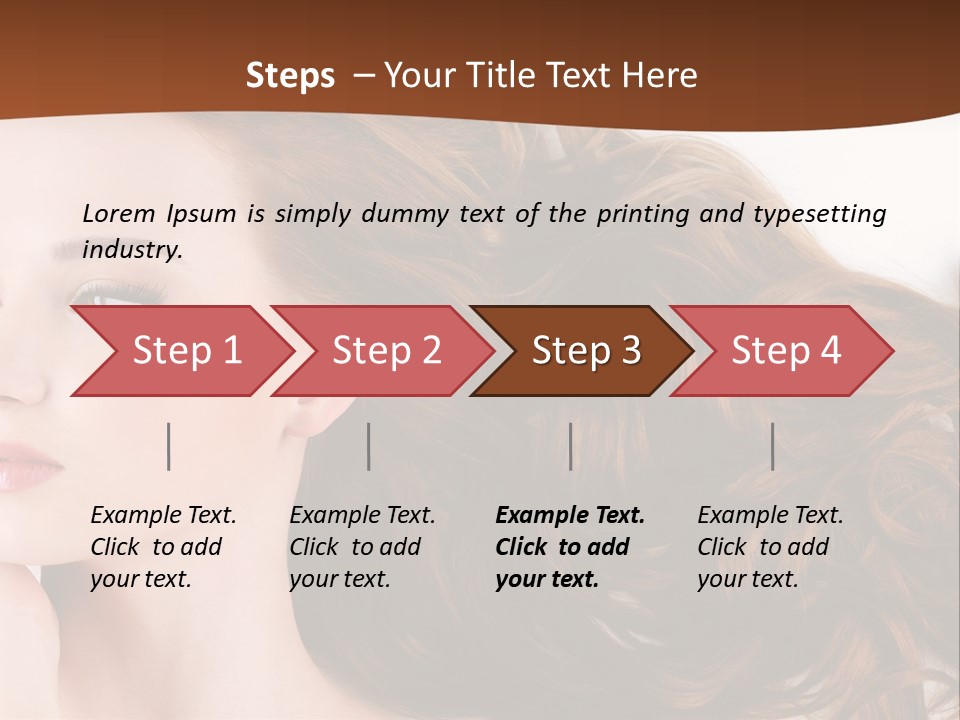 A Woman Laying Down With Her Hair In The Air PowerPoint Template