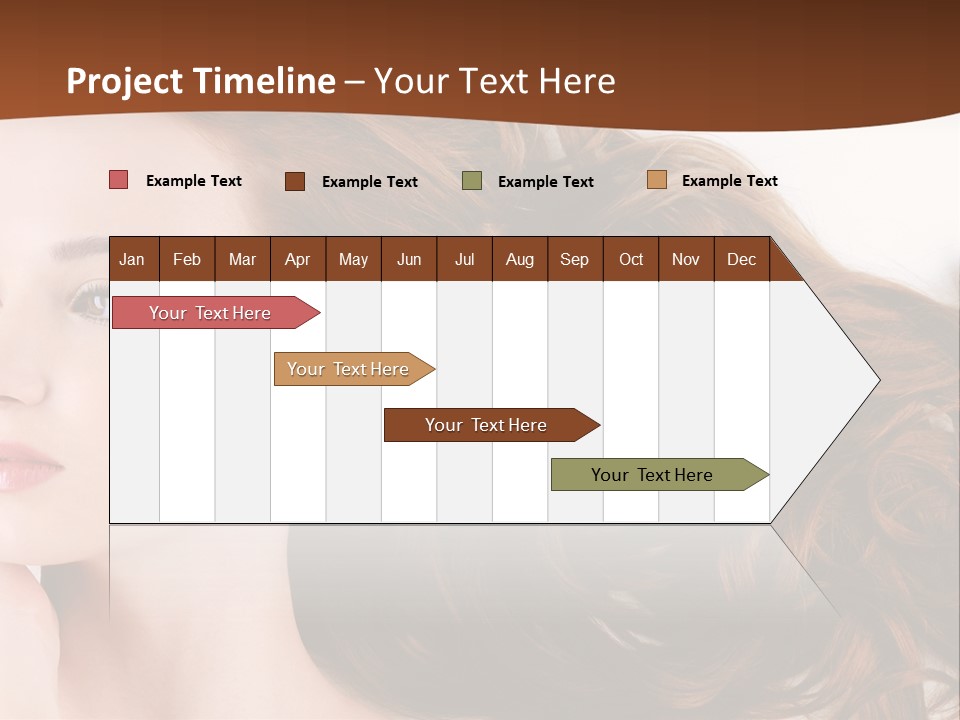 A Woman Laying Down With Her Hair In The Air PowerPoint Template