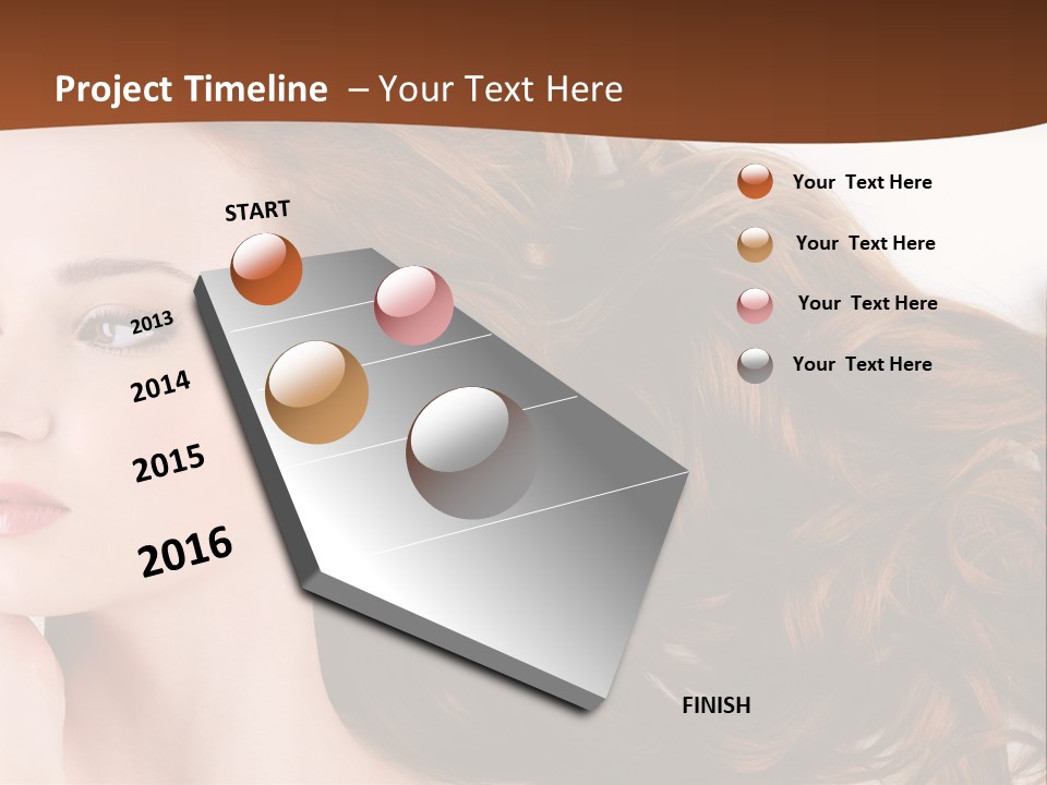 A Woman Laying Down With Her Hair In The Air PowerPoint Template
