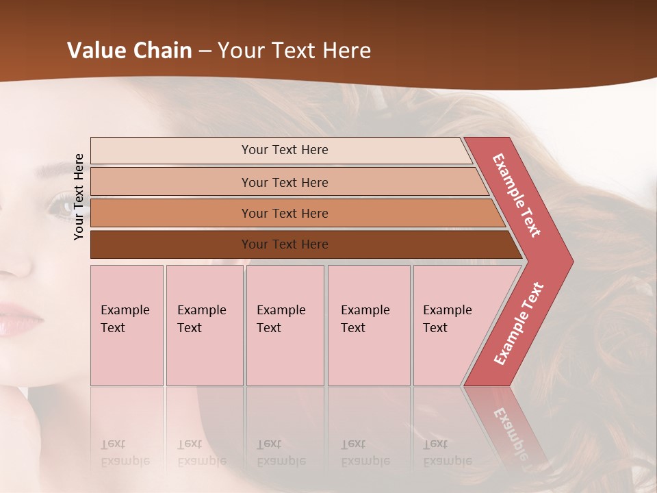 A Woman Laying Down With Her Hair In The Air PowerPoint Template