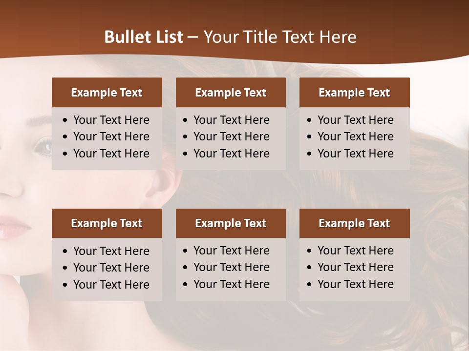 A Woman Laying Down With Her Hair In The Air PowerPoint Template