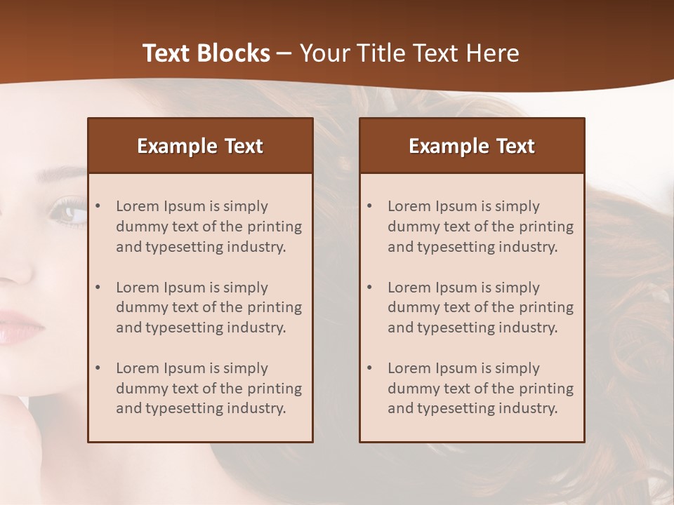 A Woman Laying Down With Her Hair In The Air PowerPoint Template