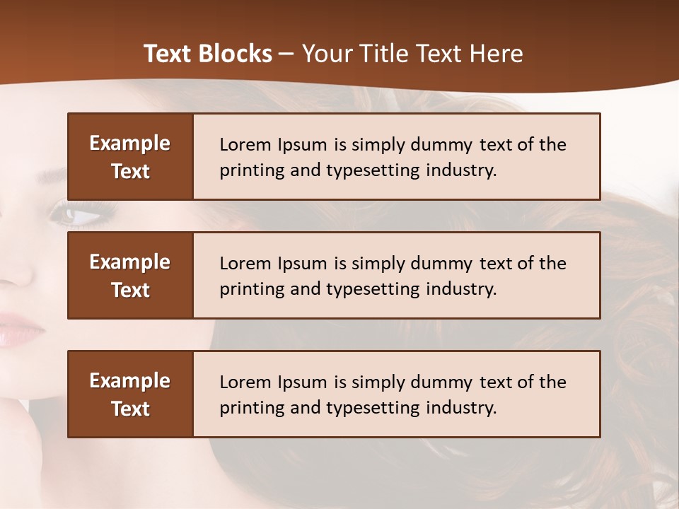 A Woman Laying Down With Her Hair In The Air PowerPoint Template