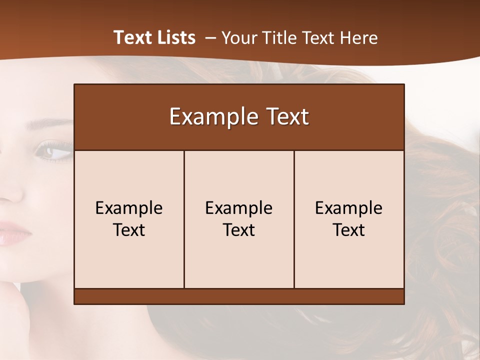 A Woman Laying Down With Her Hair In The Air PowerPoint Template
