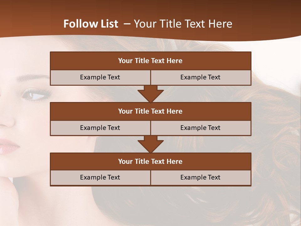 A Woman Laying Down With Her Hair In The Air PowerPoint Template