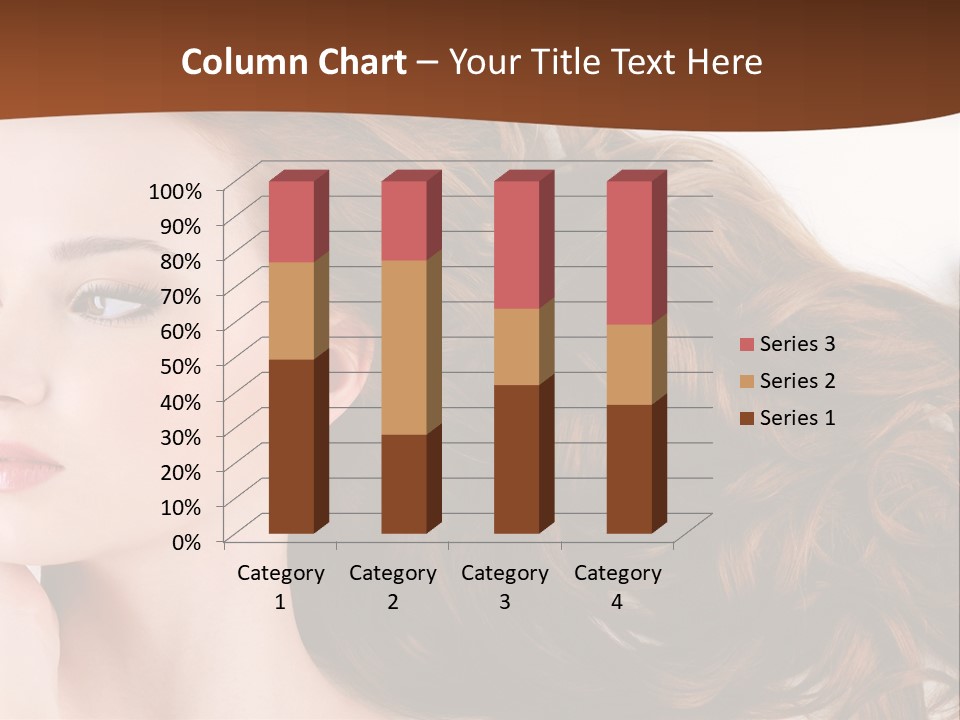 A Woman Laying Down With Her Hair In The Air PowerPoint Template