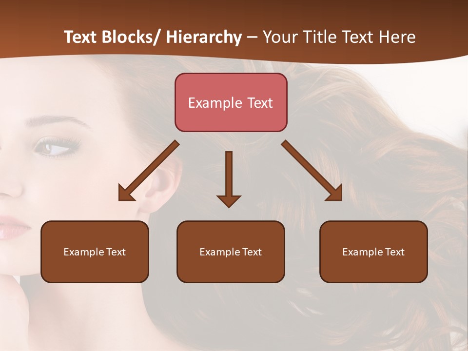 A Woman Laying Down With Her Hair In The Air PowerPoint Template