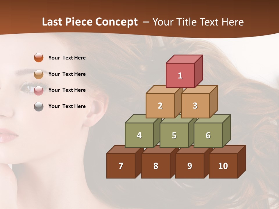 A Woman Laying Down With Her Hair In The Air PowerPoint Template