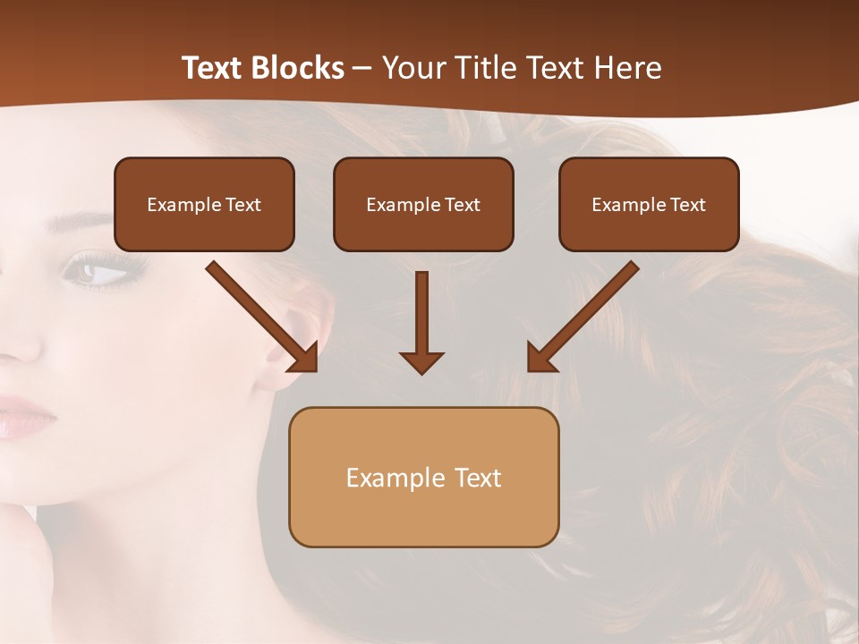 A Woman Laying Down With Her Hair In The Air PowerPoint Template