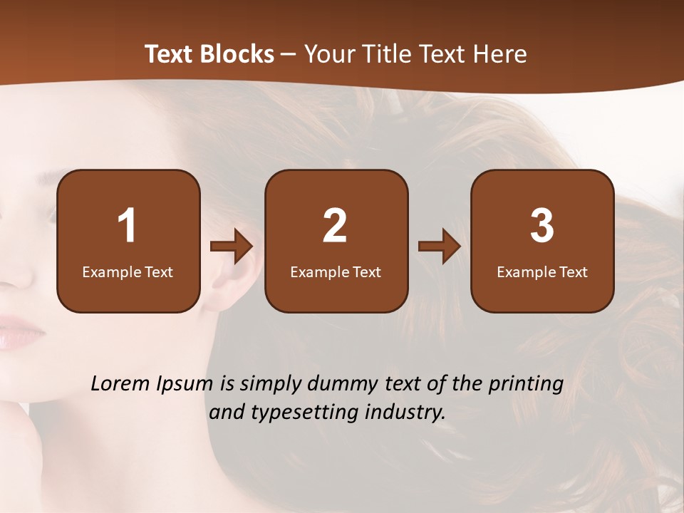 A Woman Laying Down With Her Hair In The Air PowerPoint Template