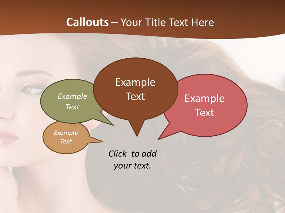 A Woman Laying Down With Her Hair In The Air PowerPoint Template